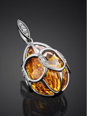 Amazing Silver Citrine Egg Pendant The Romanov, image , picture 2