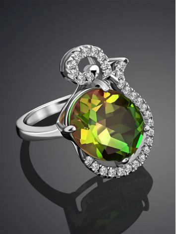 Stunning Chameleon Color Quartz Ring, Ring Size: 6 / 16.5, image , picture 2