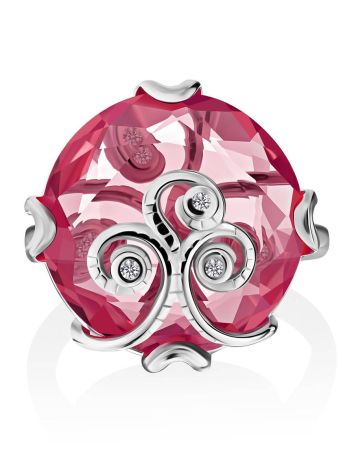 Lustrous Pinkish Crystal Ring, Ring Size: 6 / 16.5, image , picture 4