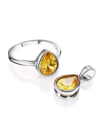 Lustrous Yellow Crystal Pendant, image , picture 5