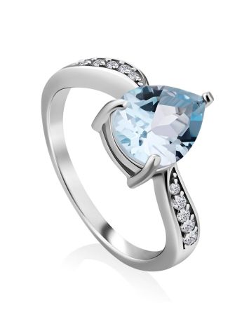 Classy Silver Topaz Ring, Ring Size: 7 / 17.5, image 