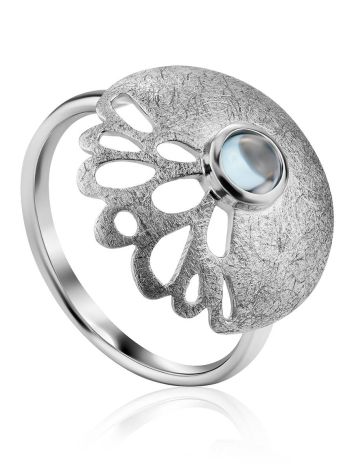 Matt Silver Topaz Ring, Ring Size: 8.5 / 18.5, image 