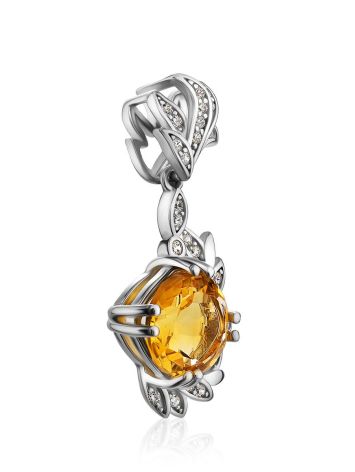 Lustrous  Silver Citrine Pendant, image , picture 3