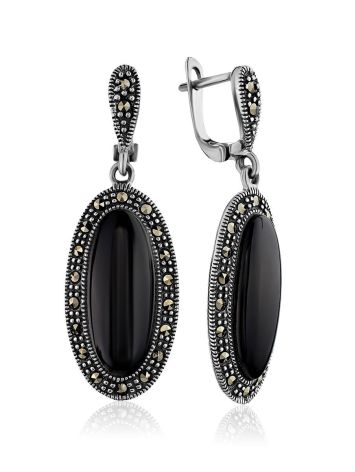 Stunning Black Onyx Dangle Earrings The Lace, image 