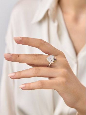 Fashionable Silver Amethyst Ring, Ring Size: 9 / 19, image , picture 4