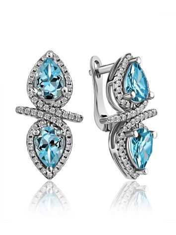 Wonderful Blue Topaz Earrings, image 