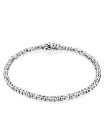Versatile Silver Crystal Tennis Bracelet, image 