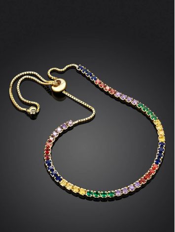 Multicolor Crystal Tennis Bracelet, image , picture 2