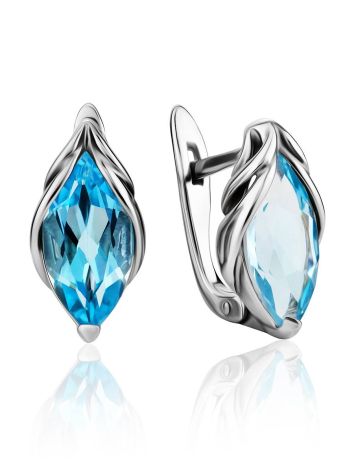 Refined Silver Topaz Earrings, image 