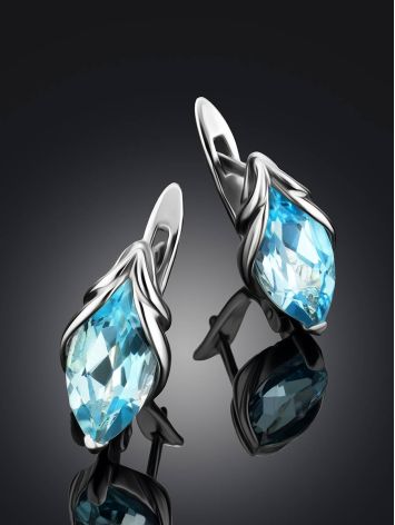 Refined Silver Topaz Earrings, image , picture 2