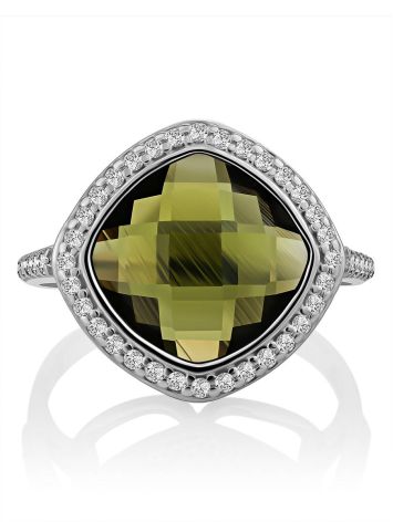 Voluminous Silver Tourmaline Ring, Ring Size: 6 / 16.5, image , picture 4