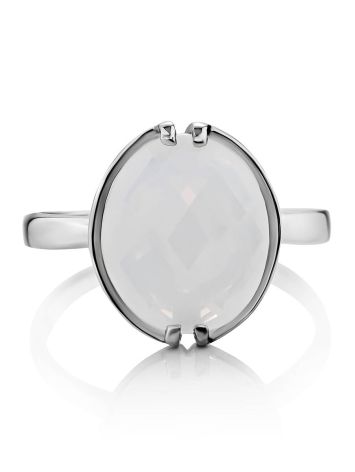 Silver Moon Stone Ring, Ring Size: 8.5 / 18.5, image , picture 3
