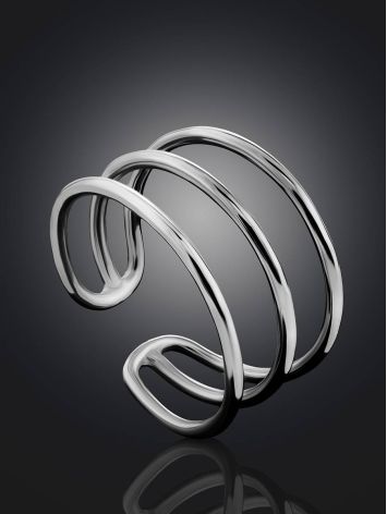 Minimalist Design Silver Ring The ICONIC, Ring Size: Adjustable, image , picture 2