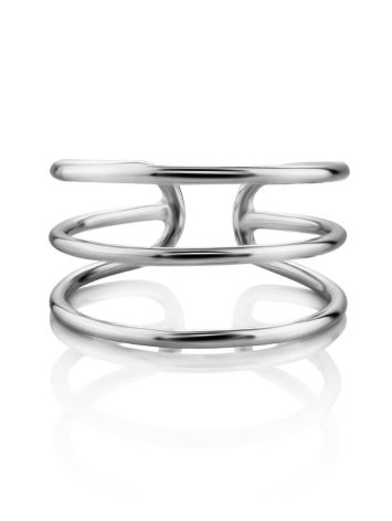 Minimalist Design Silver Ring The ICONIC, Ring Size: Adjustable, image , picture 4