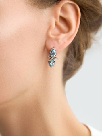 Wonderful Blue Topaz Earrings, image , picture 3