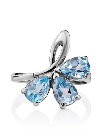 Luminous Silver Topaz Ring, Ring Size: 8.5 / 18.5, image , picture 3