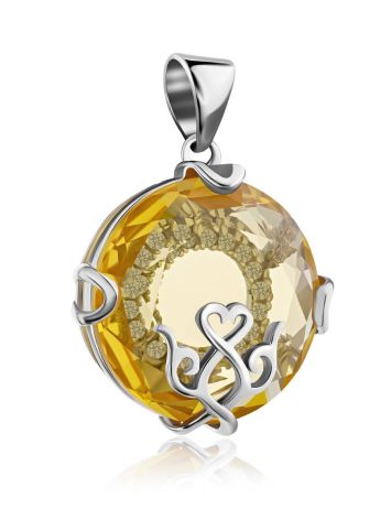 Lustrous Yellow Crystal Pendant, image , picture 4