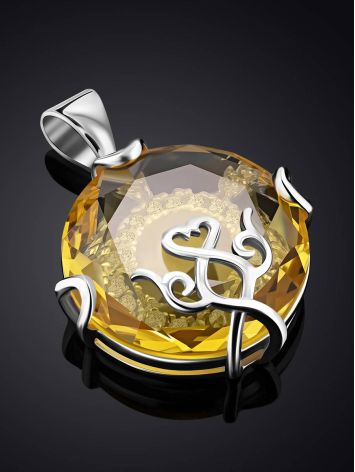 Lustrous Yellow Crystal Pendant, image , picture 2