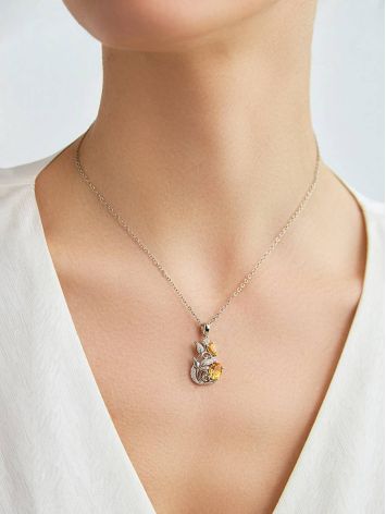 Exquisite Silver Citrine Pendant, image , picture 3