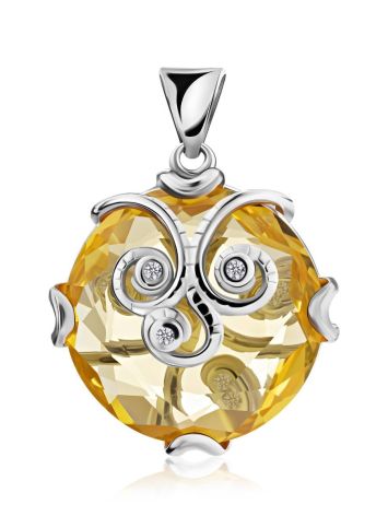 Charming Yellow Crystal Pendant, image 