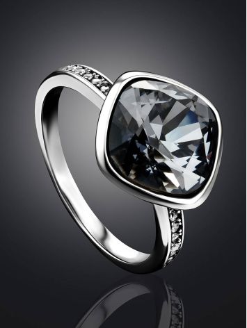 Voluptuous Silver Crystal Channel Set Ring, Ring Size: 7 / 17.5, image , picture 2