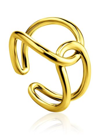 Split Gold Plated Silver Ring The ICONIC, Ring Size: Adjustable, image 