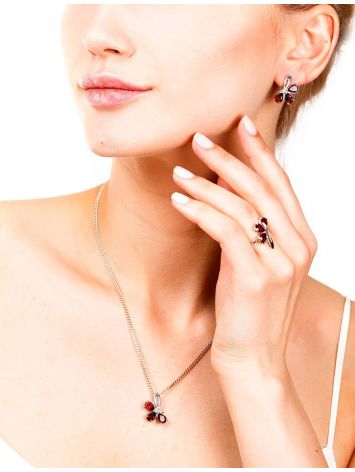 Charming Silver Garnet Ring, Ring Size: 7 / 17.5, image , picture 5