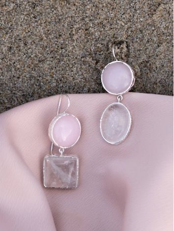 Statement Blush Pink Multi Stone Drop Earrings The Bella Terra, image , picture 5