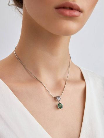 Laced Silver Prasiolite Pendant, image , picture 3