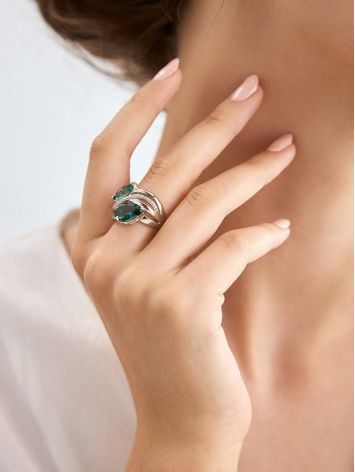 Designer Siver Prasiolite Ring, Ring Size: 8 / 18, image , picture 3