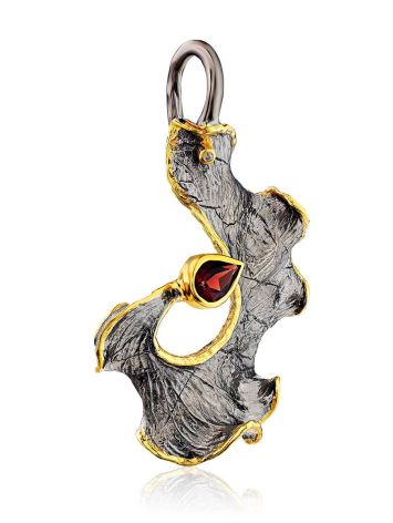 Abstract Design Silver Garnet Pendant, image , picture 3