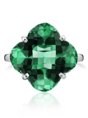 Luminous Faceted Prasiolite Ring, Ring Size: 8.5 / 18.5, image , picture 4