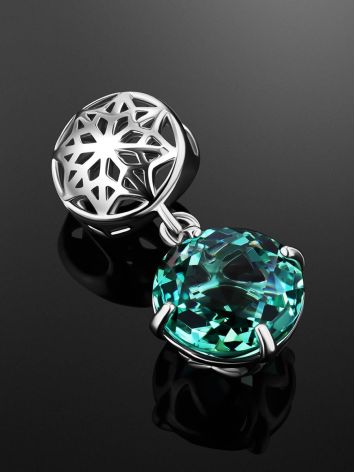 Laced Silver Prasiolite Pendant, image , picture 2