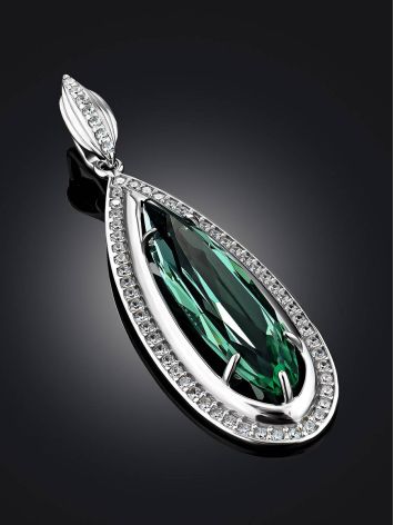 Ultra Feminine Silver Prasiolite Pendant, image , picture 2