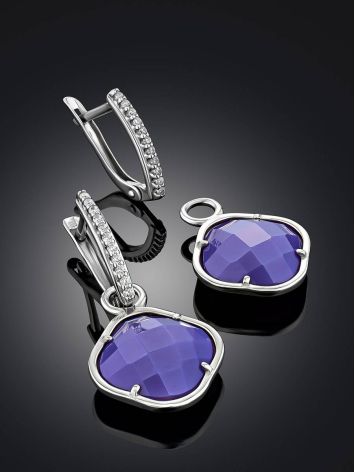 Ultra Feminine Silver Opal Transformable Earrings, image , picture 2
