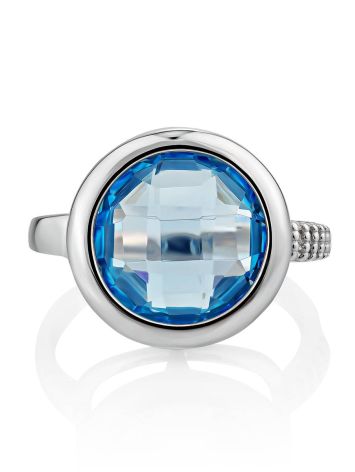 Shimmering Blue Stone Ring, Ring Size: 8 / 18, image , picture 4