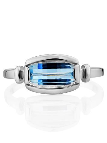 Chic Silver Topaz Ring, Ring Size: 9 / 19, image , picture 3
