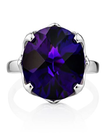 Bold Deep Purple Amethyst Ring, Ring Size: 8 / 18, image , picture 4