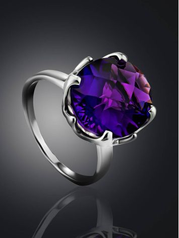 Bold Deep Purple Amethyst Ring, Ring Size: 8 / 18, image , picture 2
