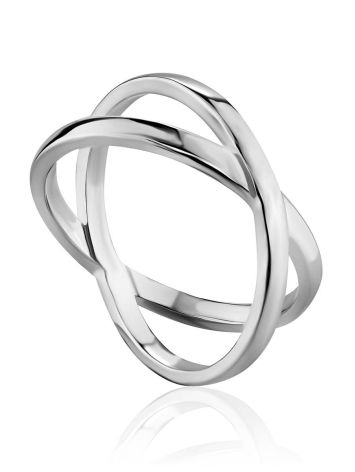 кольцо из серебра перекрёстное, image 