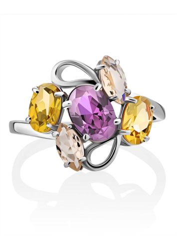 Ultra Feminine Mix Stone Ring, Ring Size: 8 / 18, image , picture 4