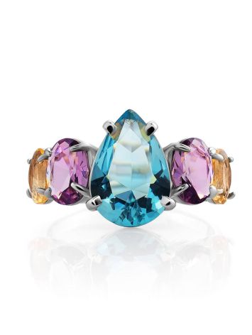 Chic Mix Color Crystal Ring, Ring Size: 9 / 19, image , picture 3