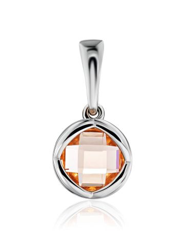 Chic Silver Morganite Pendant, image 