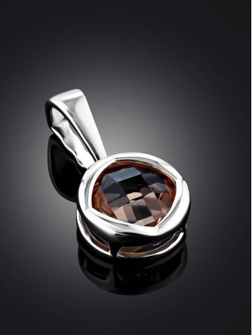 Chic Silver Morganite Pendant, image , picture 2