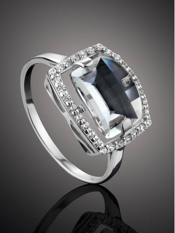 Lustrous Rhinestone Ring, Ring Size: 8.5 / 18.5, image , picture 2