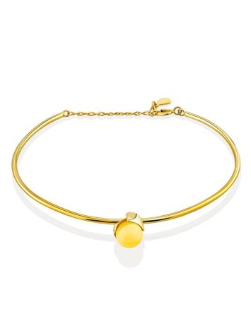 Chic Gilded Silver Bangle Bracelet With Amber The Palazzo, image 
