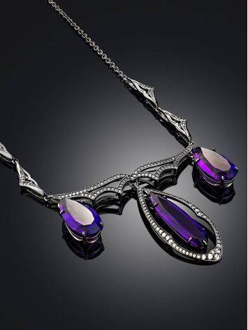 Deep Purple Amethyst Statement Necklace, image , picture 2