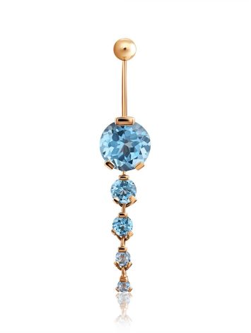 Gold Topaz Belly Button Ring, image 