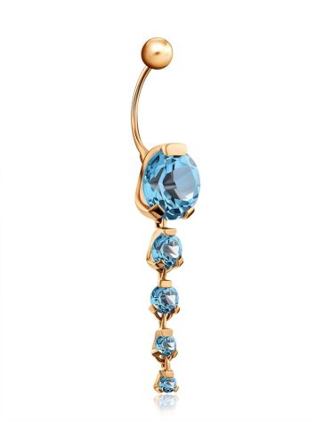 Gold Topaz Belly Button Ring, image , picture 3