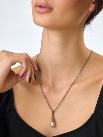 Designer Silver Nacre Pendant, image , picture 4